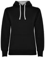 Dames Hoodie Urban Roly SU1068 zwart-grijs